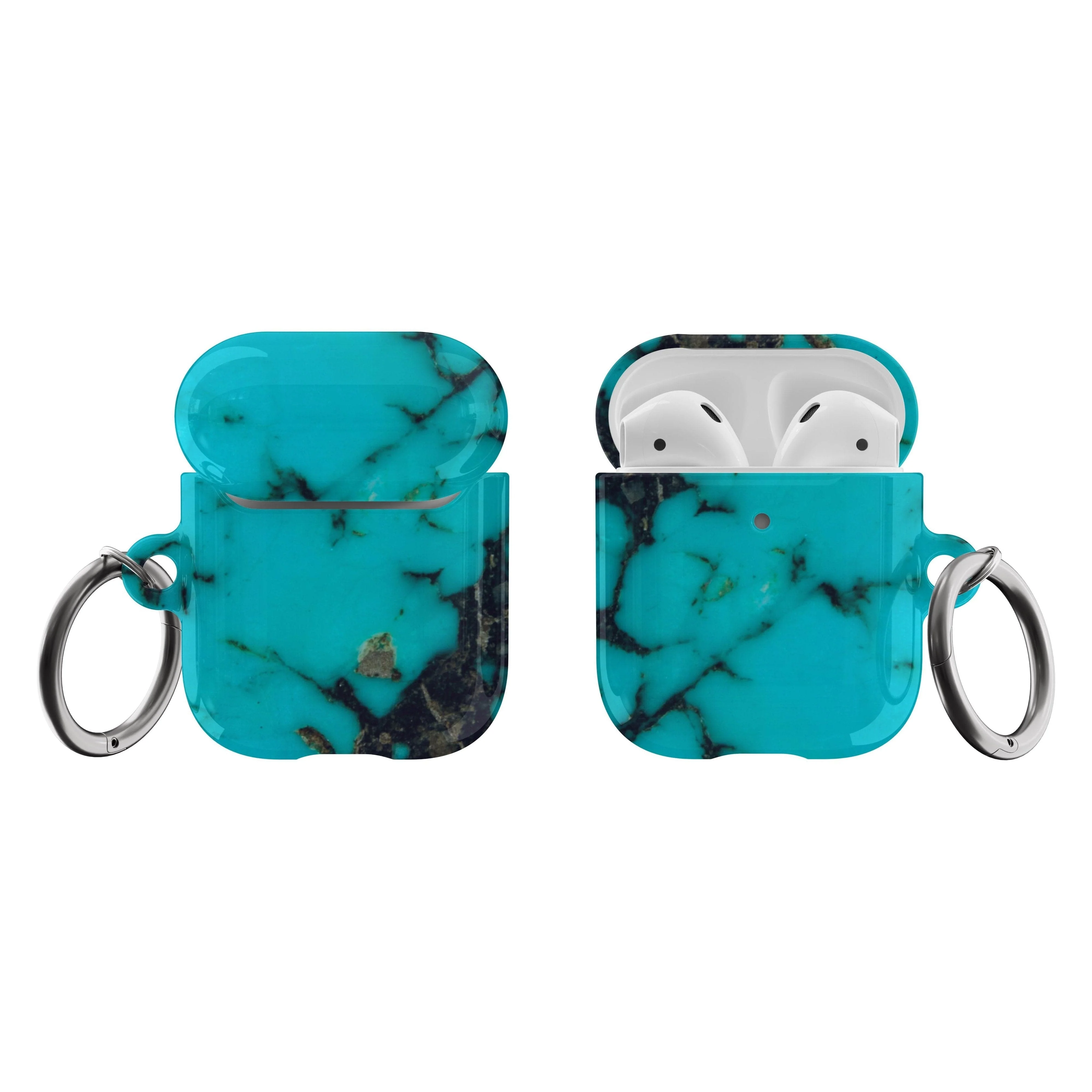 Turquoise Stone Print Airpods Case - Image 9