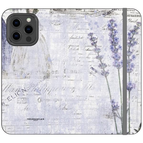 Vintage Lavender Wallet Phone Case - Image 3
