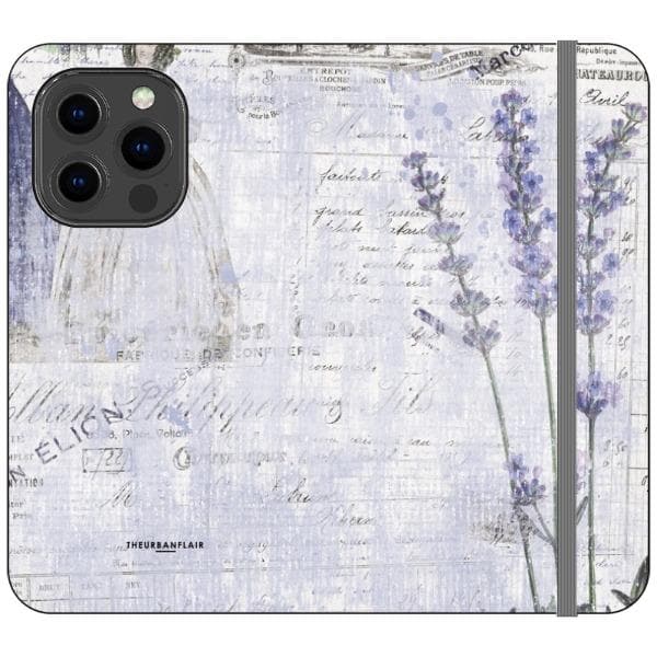 Vintage Lavender Wallet Phone Case - Image 4