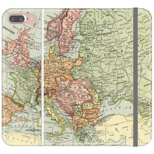 Vintage Travel Map Wallet Phone Case - Image 17