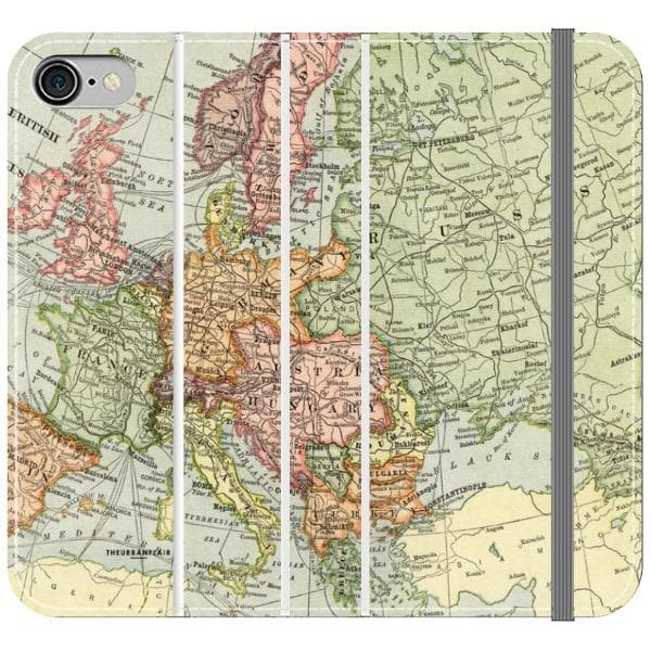 Vintage Travel Map Wallet Phone Case - Image 18