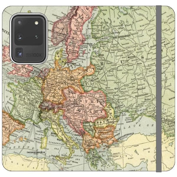 Vintage Travel Map Wallet Phone Case - Image 19