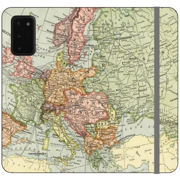 Vintage Travel Map Wallet Phone Case - Image 26