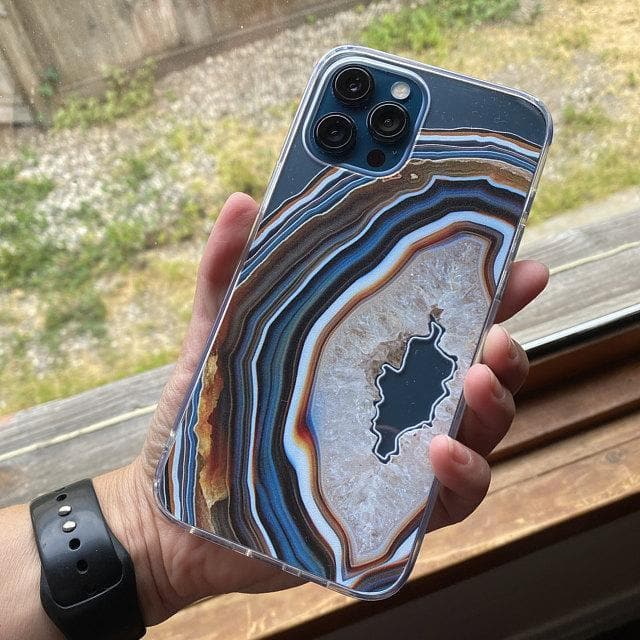 Warm Geode Clear Phone Case - Image 10