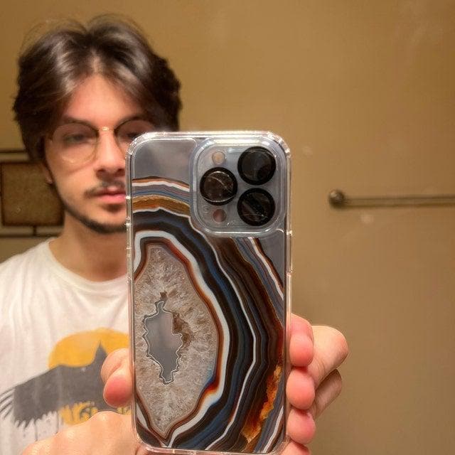 Warm Geode Clear Phone Case - Image 25