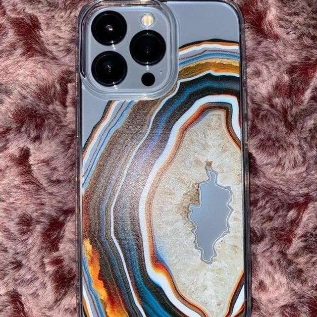 Warm Geode Clear Phone Case - Image 30