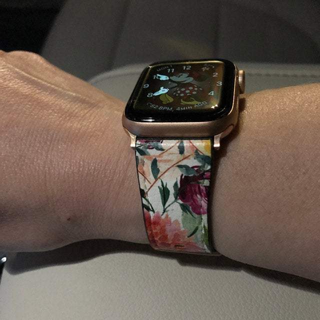 Watercolor Flowers Apple Watch Band - Image 3