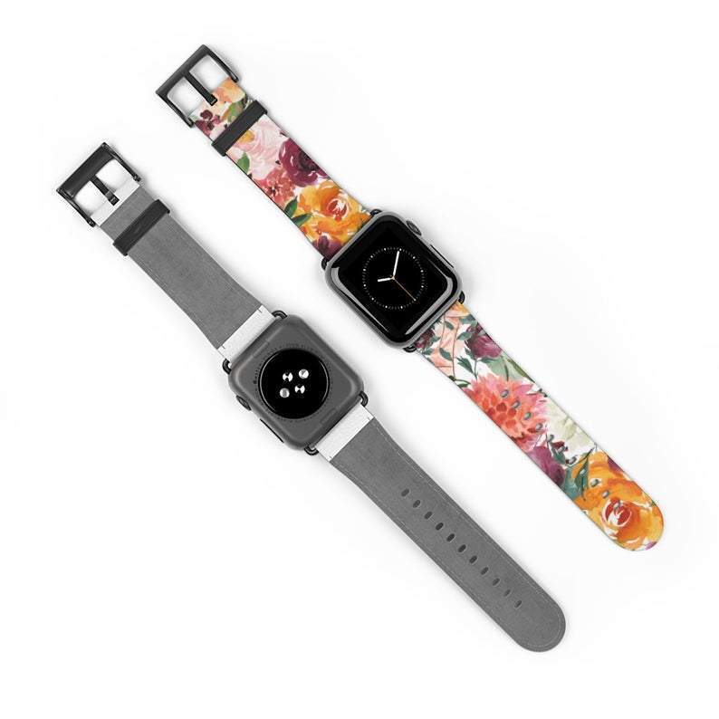 Watercolor Flowers Apple Watch Band - Image 5
