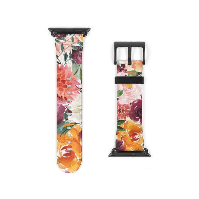 Watercolor Flowers Apple Watch Band - Image 6