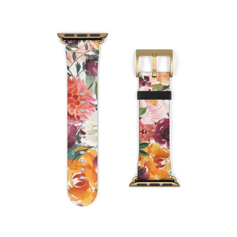Watercolor Flowers Apple Watch Band - Image 9